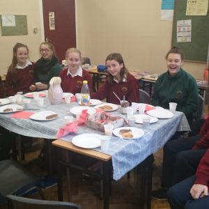 Mrs. Law's Second Year Students Of French Enjoying Pain Au Chocolats, Crepes And Hot Chocolate As Part Of A French Breakfast.